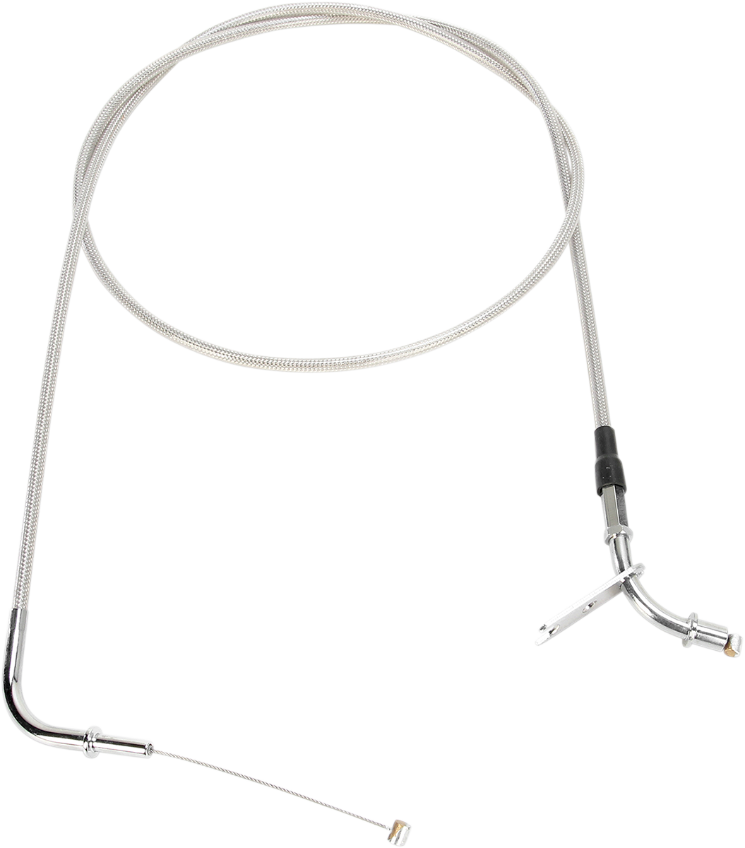 Motion Pro Armor Coat Stainless Steel Throttle/Idle Cable For Cruisers - Pull - 1600 Vulcan