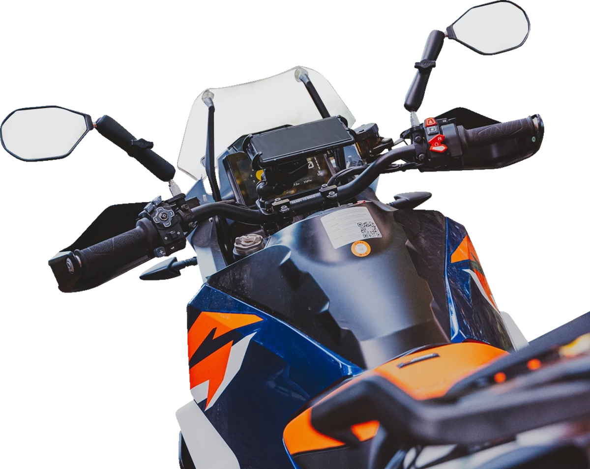 RAM Mounts Tough-Mirror™ - Side View - Oval - Black - Left With Ball