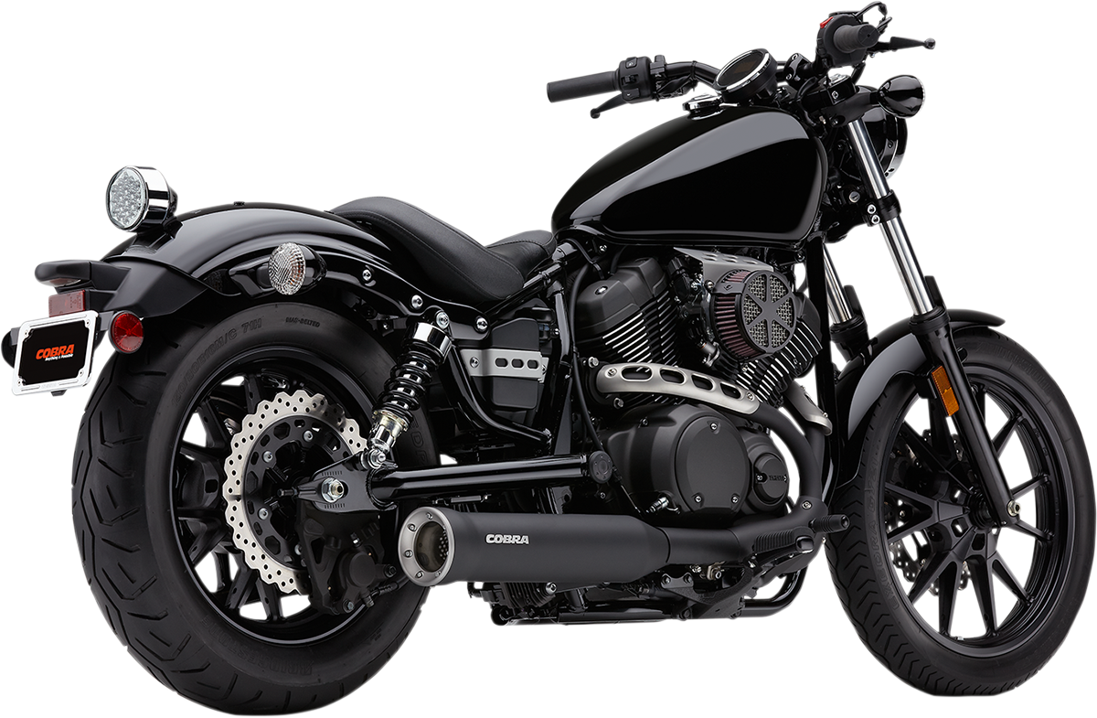 Cobra 4" Slip-On Muffler - Black - XV950 Bolt