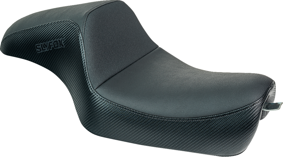 Slyfox Drifter Seat - Black Logo - Black Vinyl W/ Slipstop - Carbon Fiber - XL '04-'22