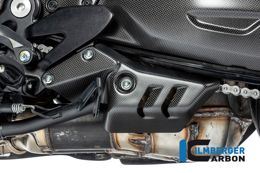 Ilmberger Carbon Exhaust Cover Left Ducati Diavel V4 From 2023 - Matte / Plain