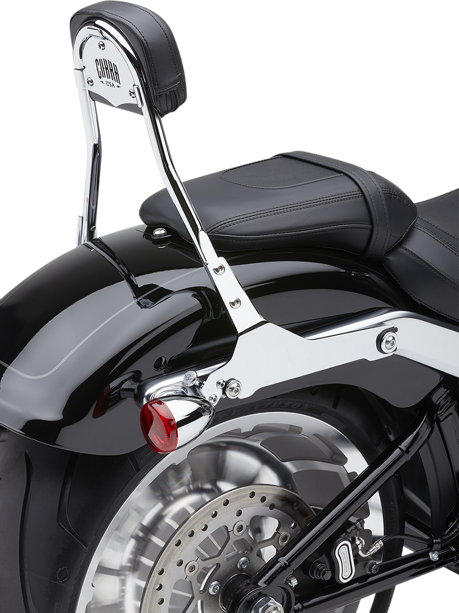 Cobra Backrest Kit - 14" - Chrome - Softail