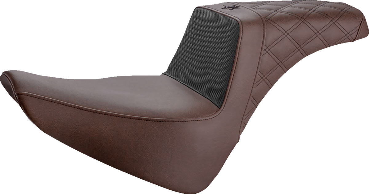 Saddlemen Unknown Industries Seat - Front Carbon Fiber/Black Gripper Lumbar/Rear Lattice Stitch - FL '18-'22