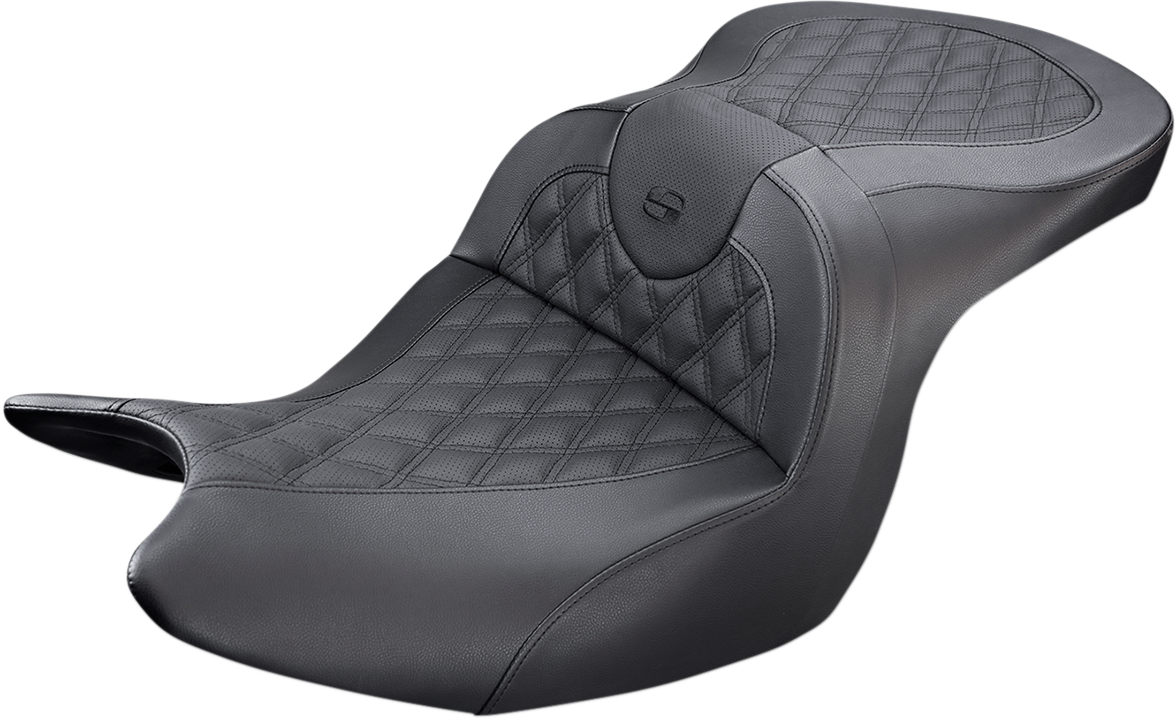 Saddlemen Seat - Roadsofa™ - Without Backrest - Full Lattice Stitch - Black GL '18-'24