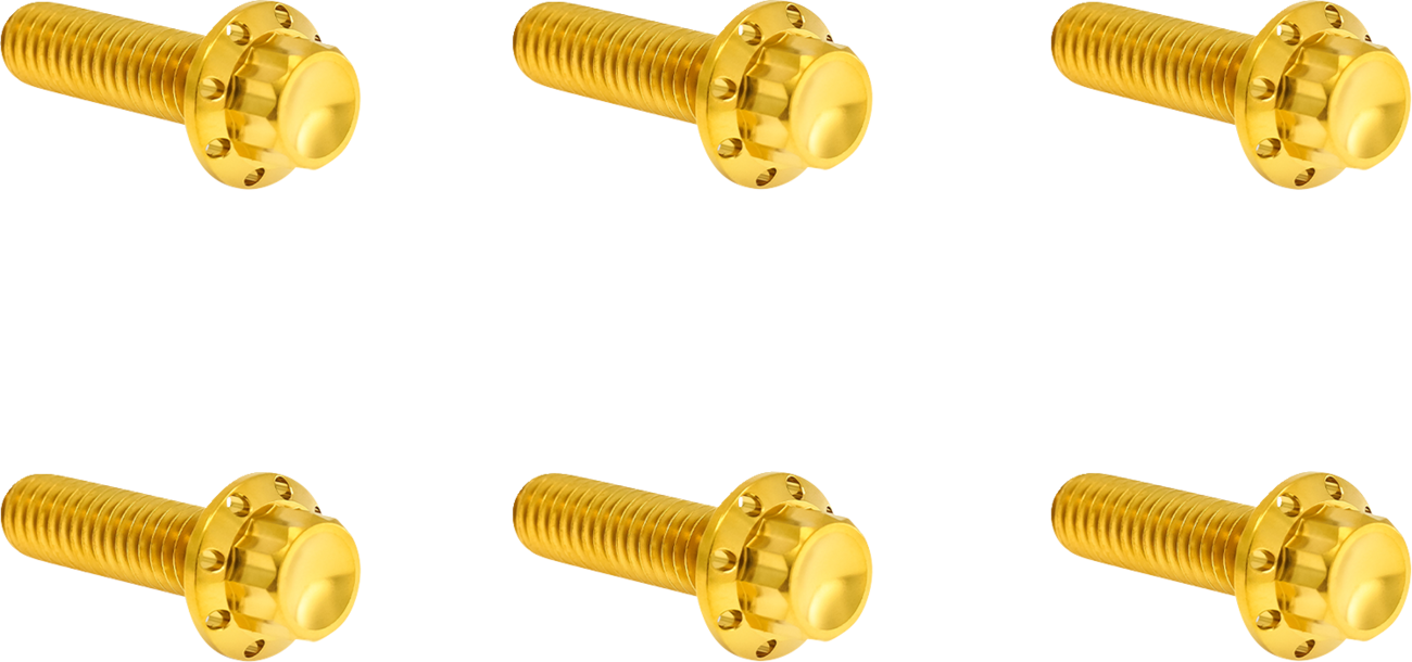 Arlen NESS Bolt Kit - Transmission Top Cover - 12-Point - Titanium - Gold