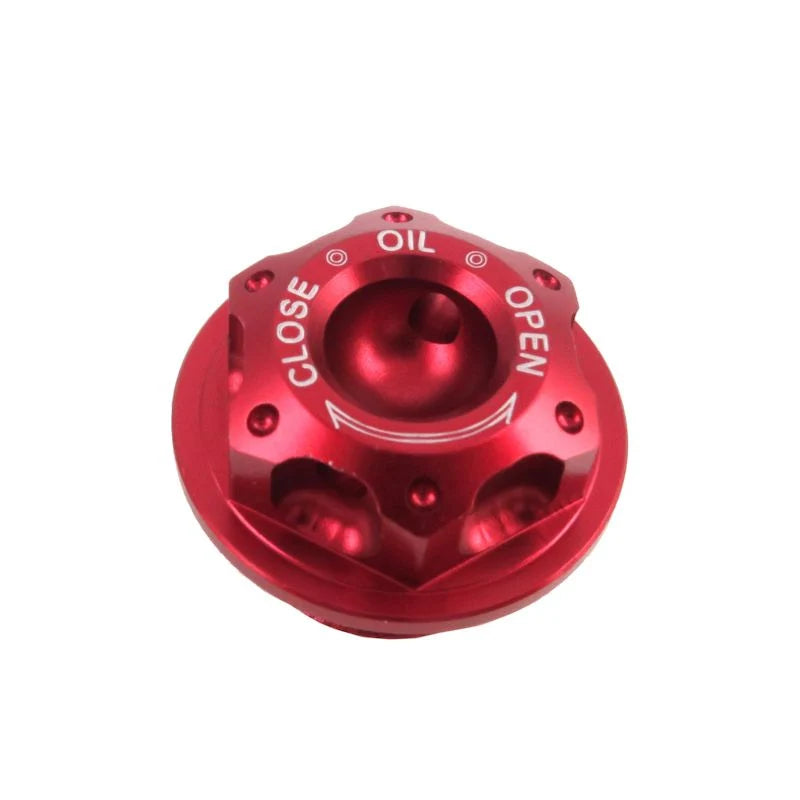 TWM Billet Aluminum Oil Filler Cap For Ducati - Red