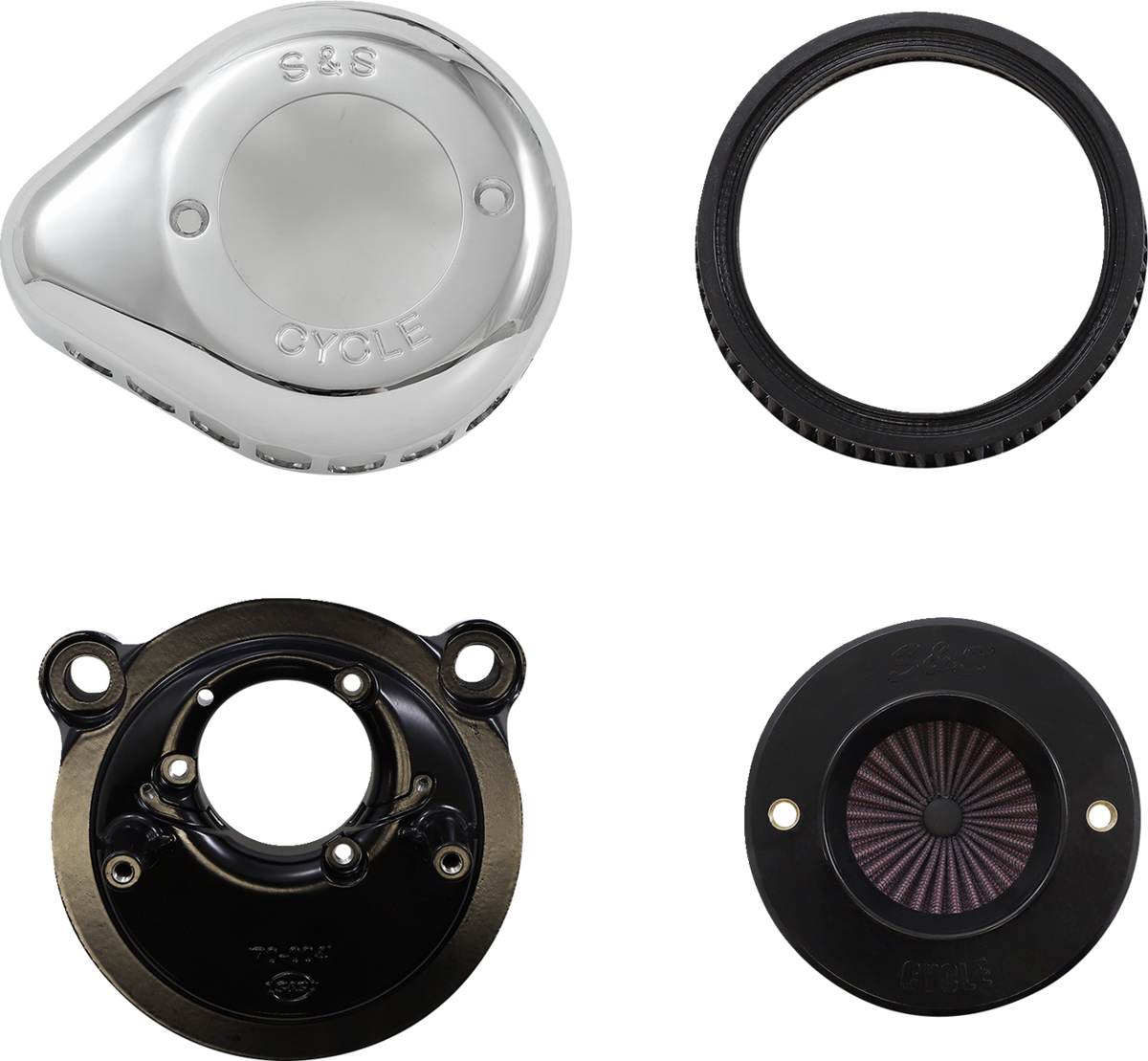 S&S Cycle Air Stinger Stealth Air Cleaner Kit - Chrome