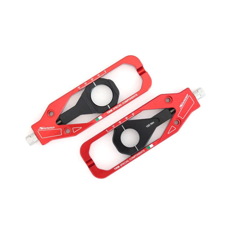 TWM WSBK Billet Chain Adjusters For BMW S1000RR K67 - Red