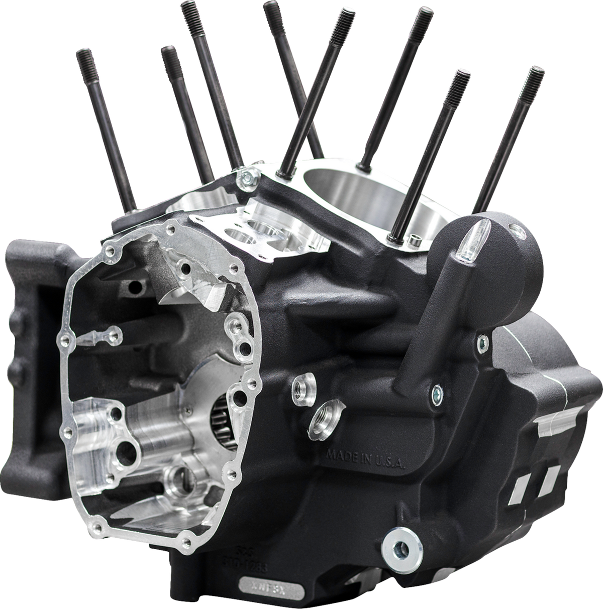 S&S Cycle Crankcase - MK-Series "B" - Black - M8 Softail