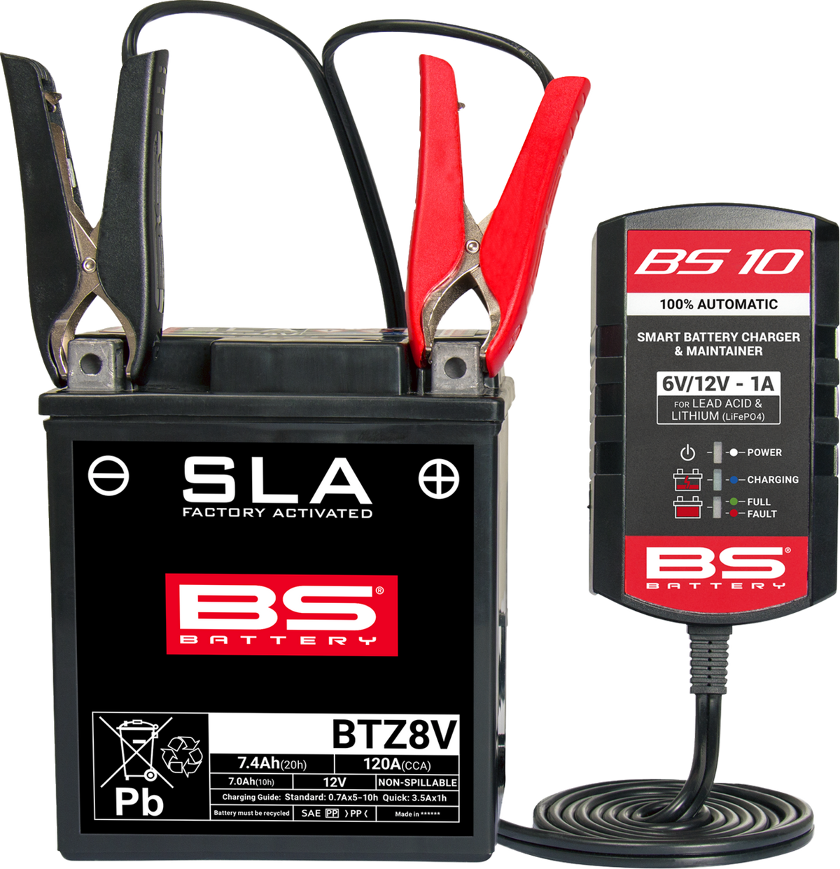 BS Battery Battery Charger/Maintainer - BS 10 - 6 V/12 V - 1 A