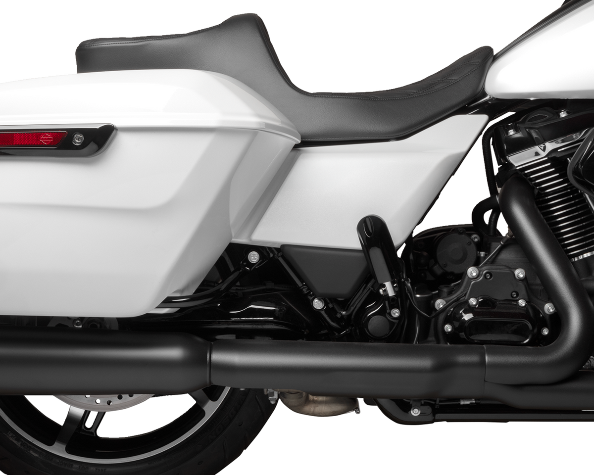 Drag Specialties Seats Predator III 2-Up Seat - Vinyl - Double Diamond - Black Stitching - FLT/FLH '23-'24
