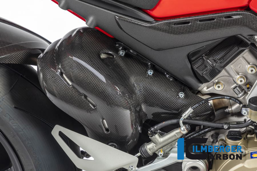 Ilmberger Carbon Exhaust Protection Set Ducati Panigale Streetfighter V4 / V4 S - Gloss