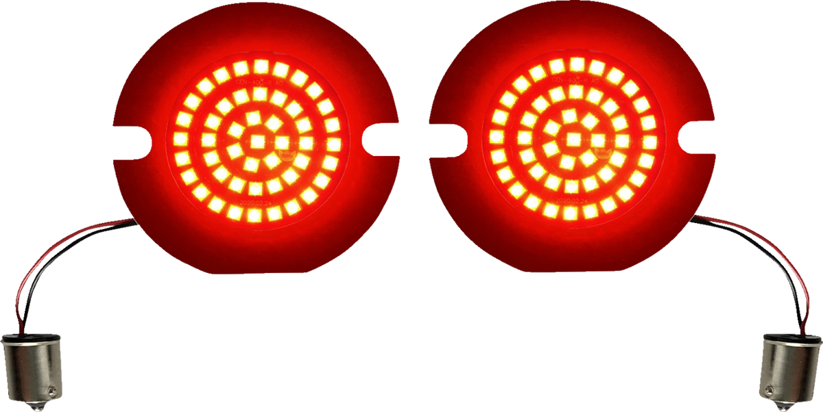 Custom Dynamics Turn Signal Insert - LED - Red - Flat
