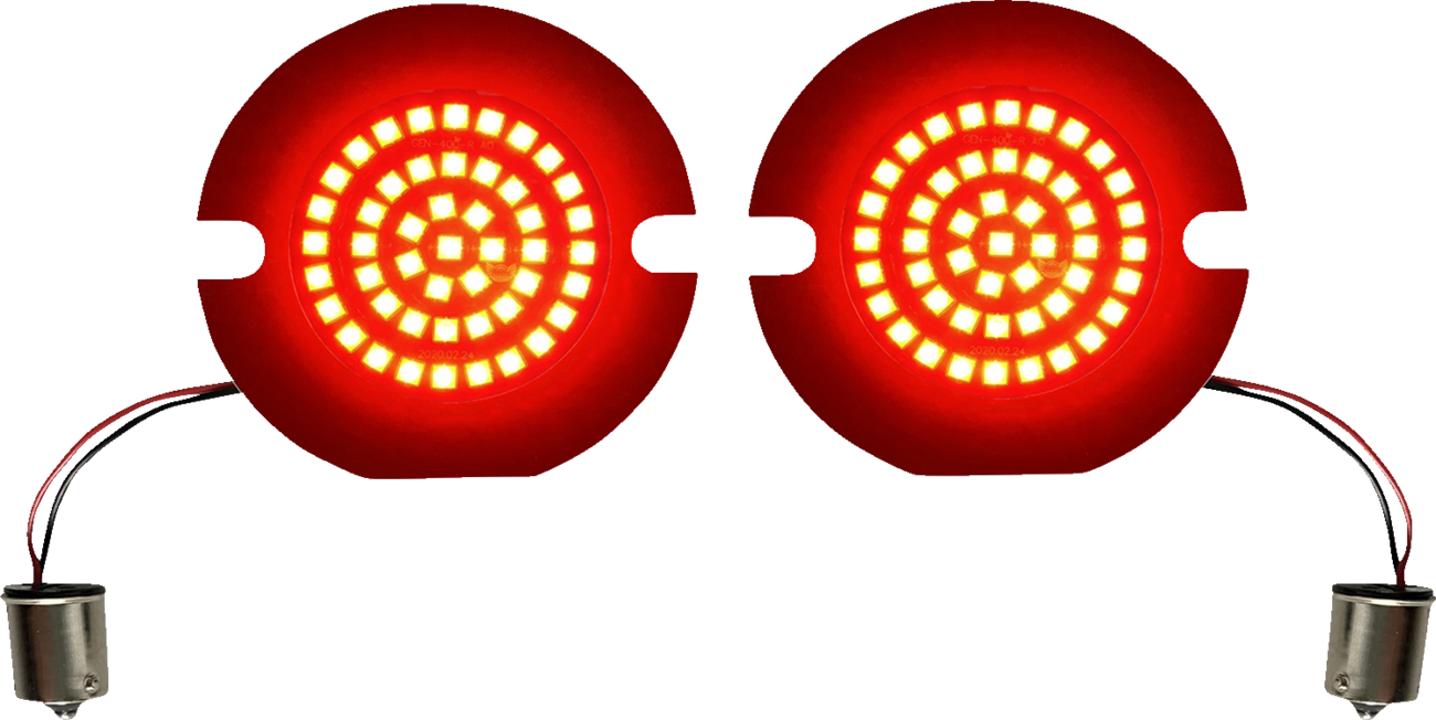 Custom Dynamics Turn Signal Insert - LED - Red - Flat