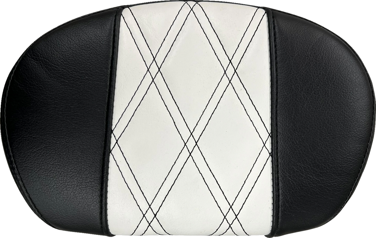 Le Pera Sissy Bar Pad - Medium - GT1/HR1 Inlay - Black/White