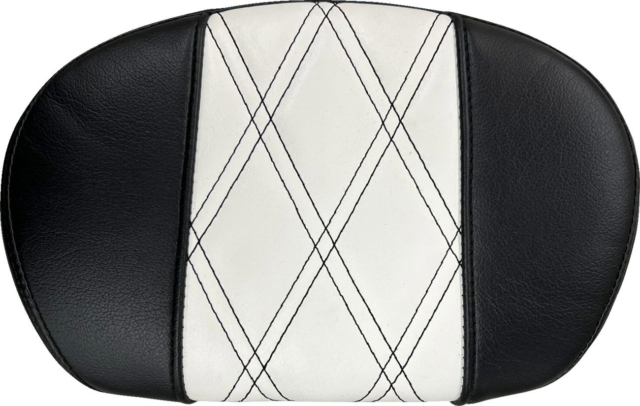 Le Pera Sissy Bar Pad - Medium - GT1/HR1 Inlay - Black/White
