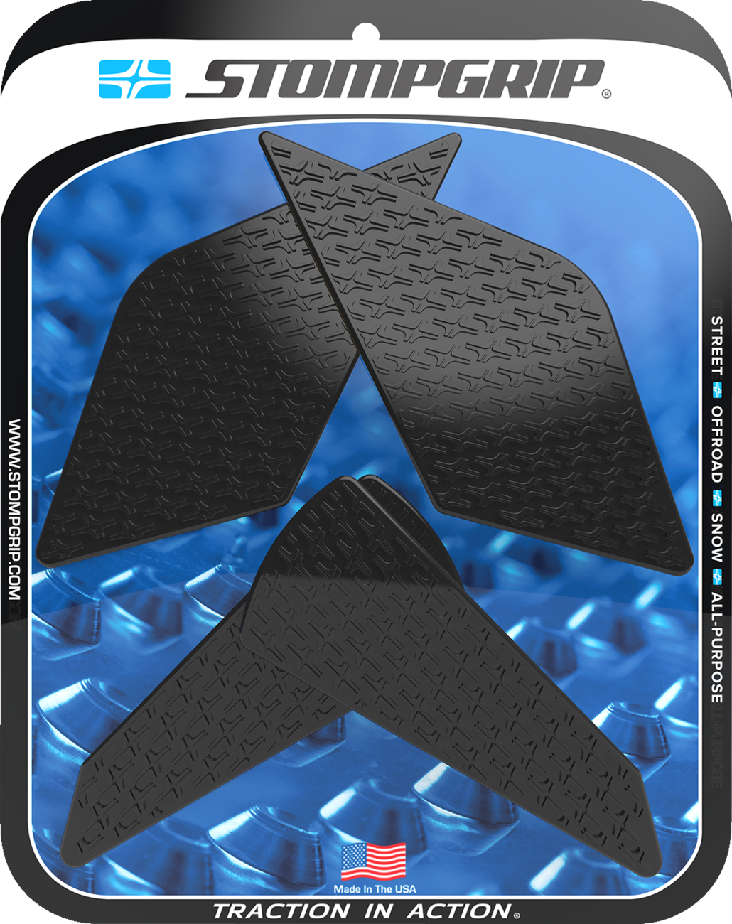 StompGrip Tank Grips - Icon - Black - Kawasaki - Ninja '23-'25