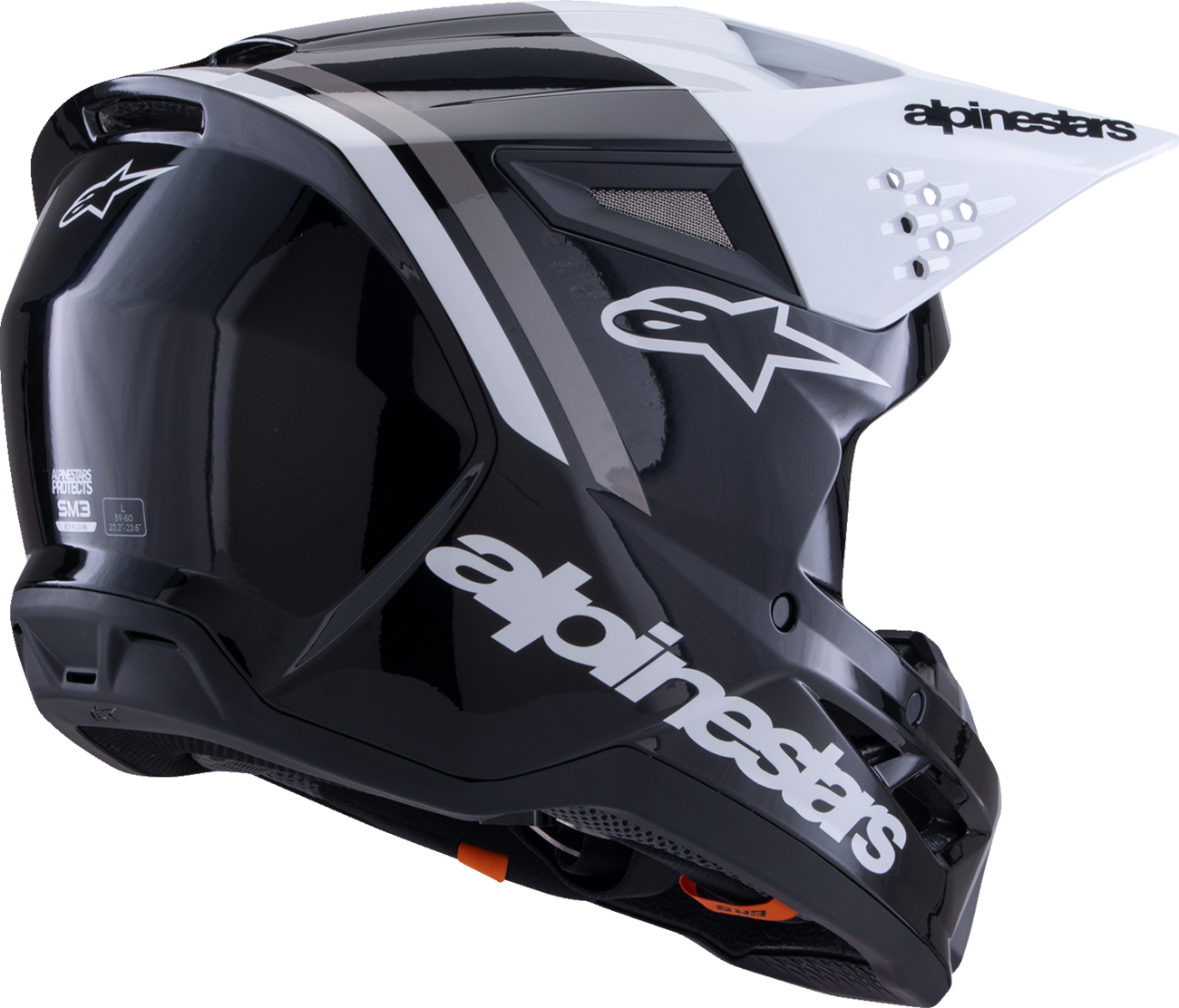 Alpinestars SM3 Helmet - Radium - Gloss Black/White/Gray - Large