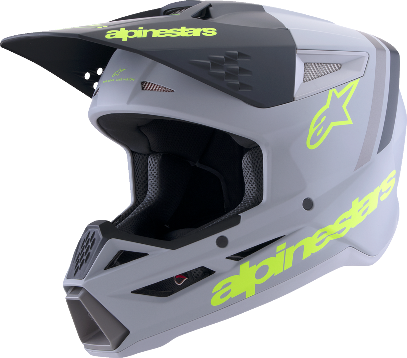 Alpinestars SM3 Helmet - Radium - Matte Gray/Black/Yellow Fluo - Medium