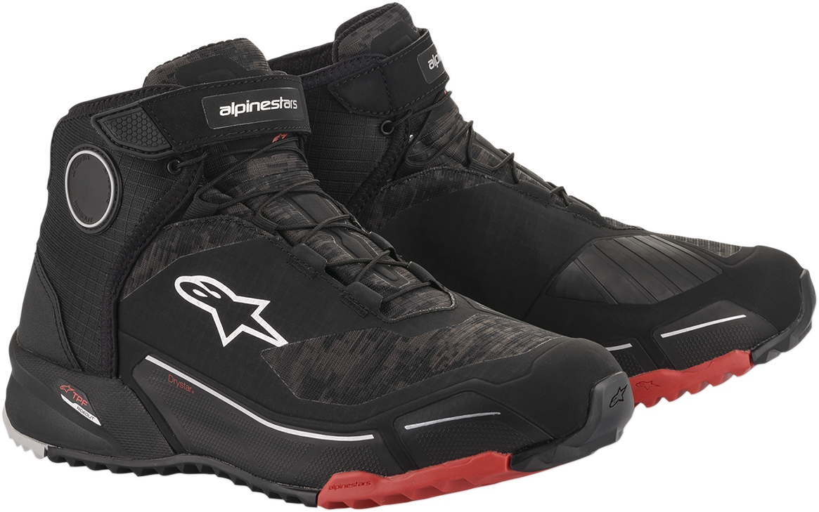 Alpinestars CR-X Drystar® Shoes - Black/Camo/Red - US 9 / EU 42