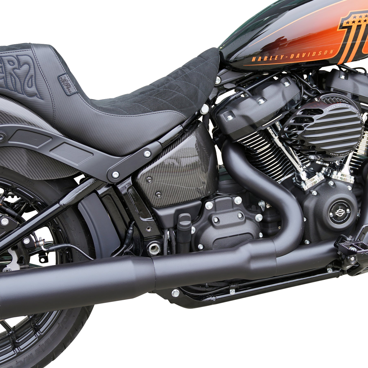 Arlen NESS Side Covers - Carbon Fiber - HD Softail '18-'24