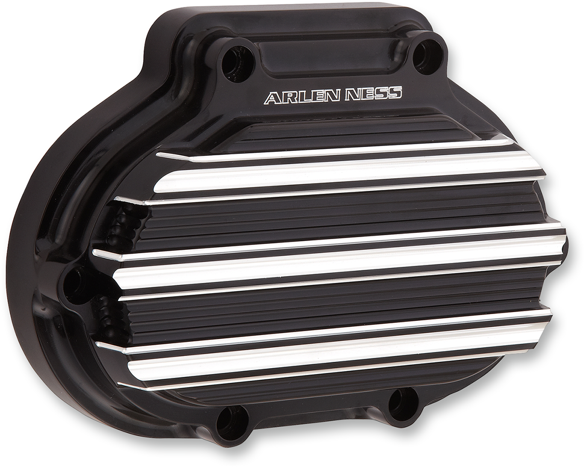 Arlen NESS 10-Gauge Transmission Side Cover - Black/Machined - Harley-Davidson