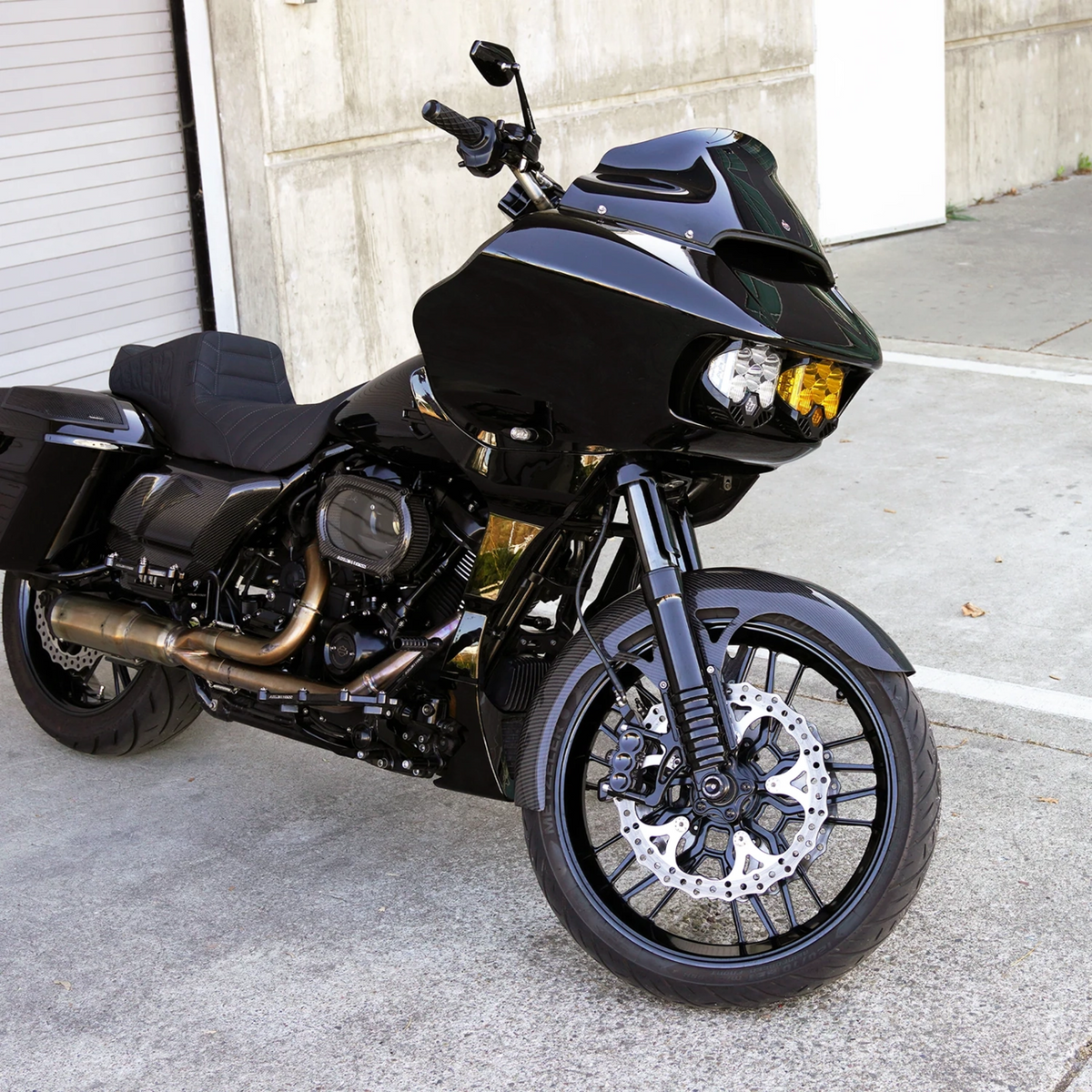Arlen NESS Front Fender - Wrapper - 21" - Carbon Fiber/Gloss - HD Touring '14-'25