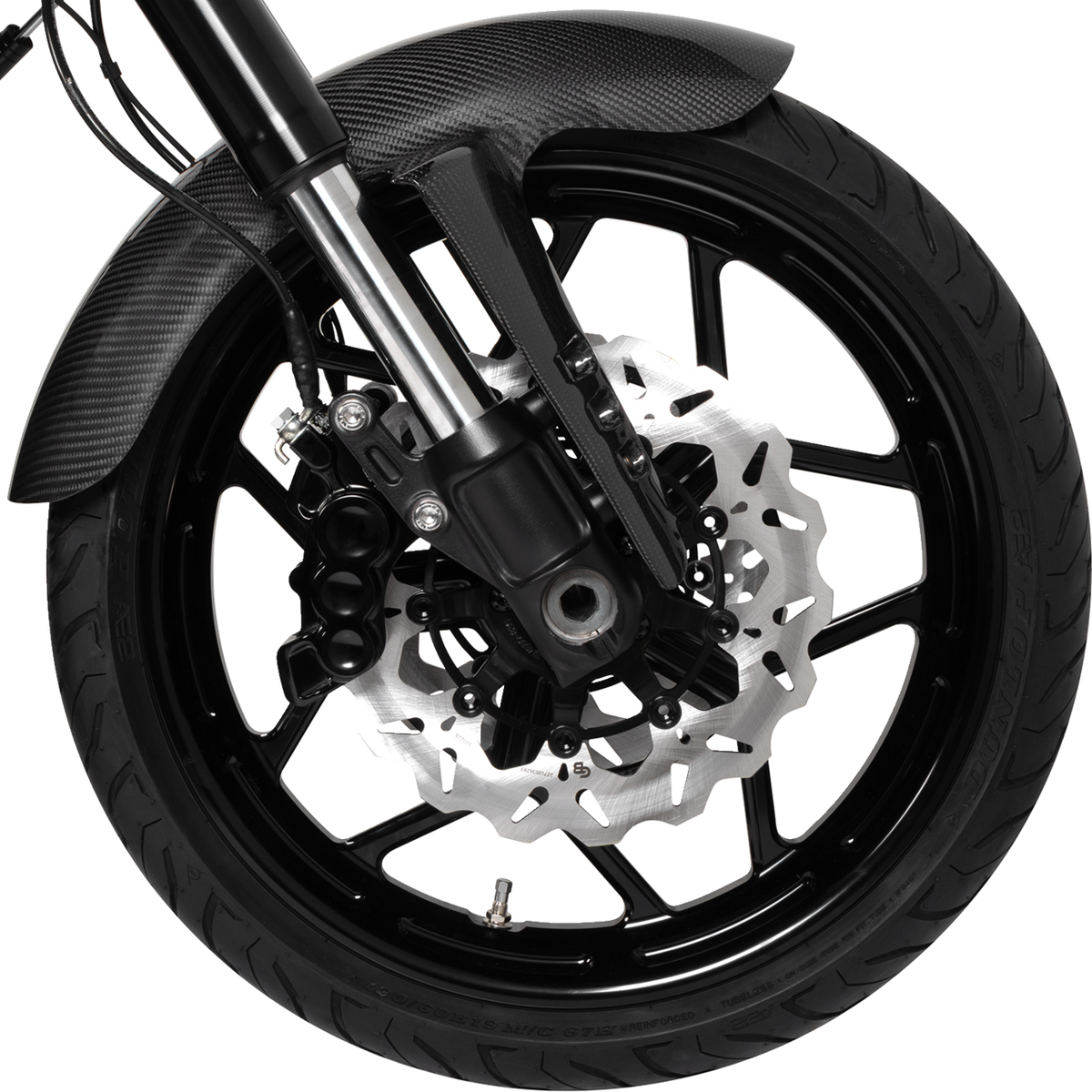 Arlen NESS 6-Piston Caliper - Front Right - Black - 11.8"