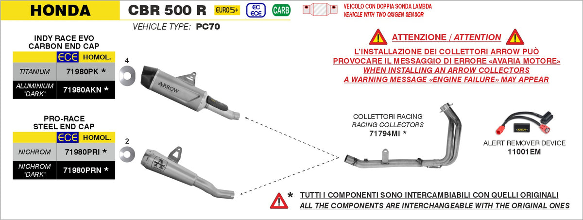 Arrow 71794MI Racing Headers
