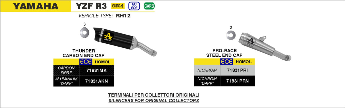 Arrow 71831MK Street Thunder Carbon Slip On With Carbon End Cap