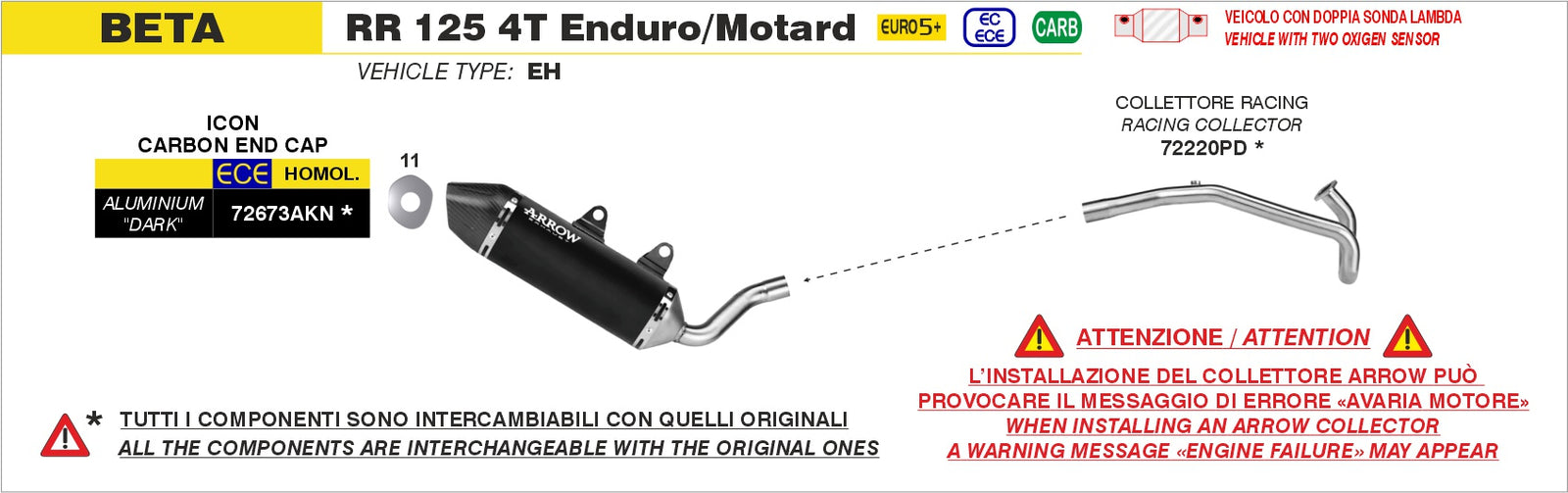Arrow 72220PD Racing Header