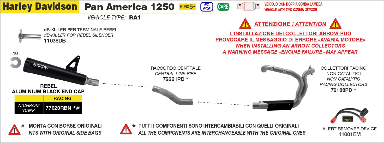 Arrow 72221PD Central Link-Pipe