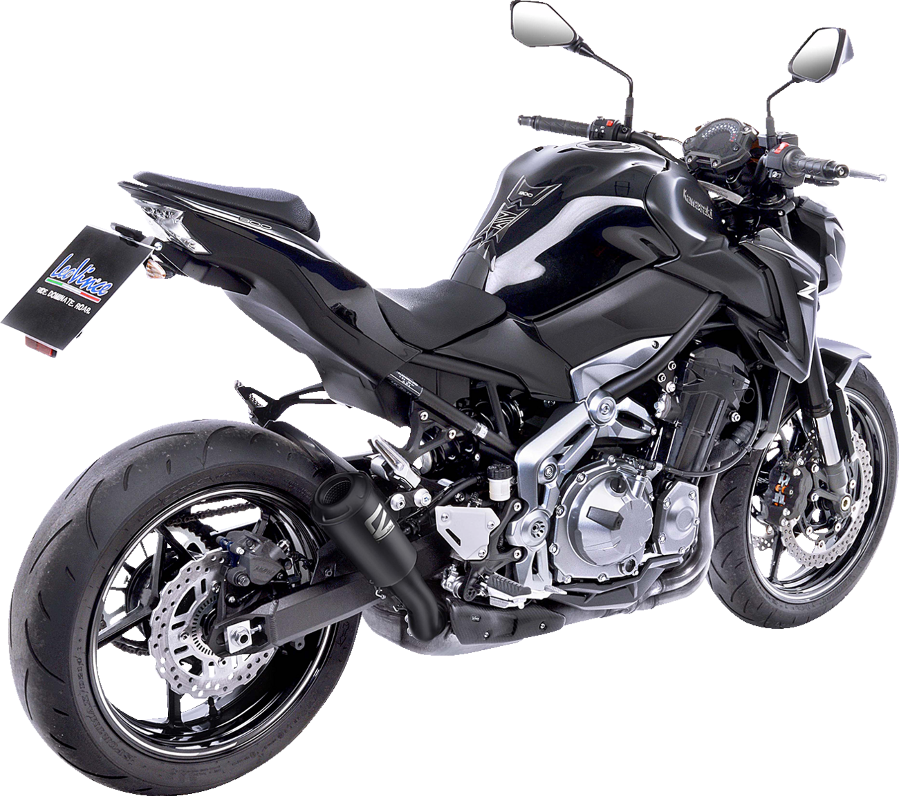 LeoVince LV-10 Slip-On Muffler - Full Black Stainless Steel - Z 900