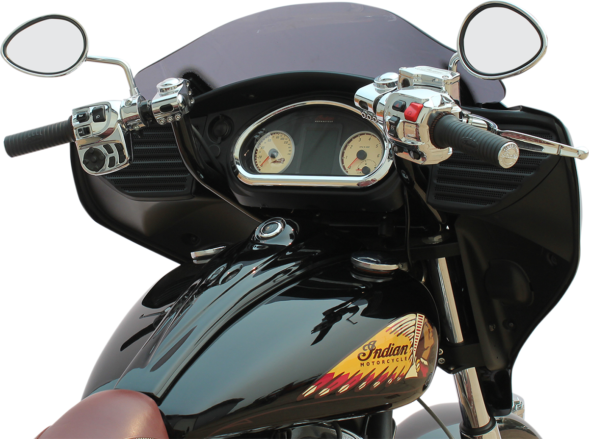 Klock Werks Klip Hanger Handlebar For Indian - 12" - Black/Chrome
