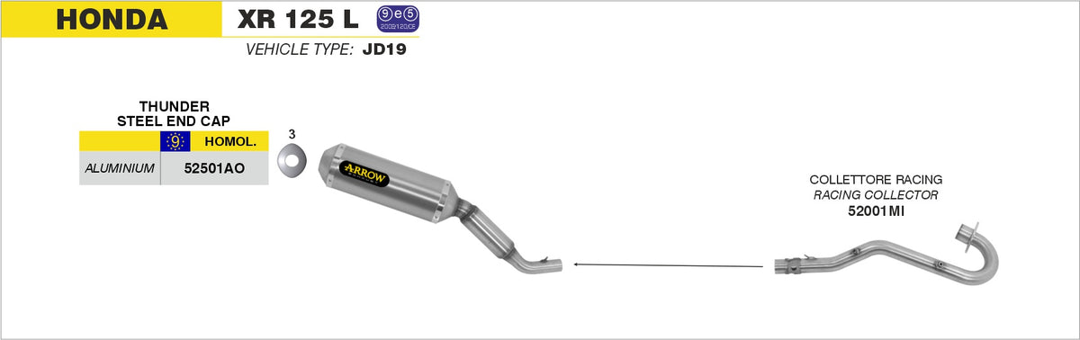 52501AO Off-Road Thunder Aluminium Slip On Homologated