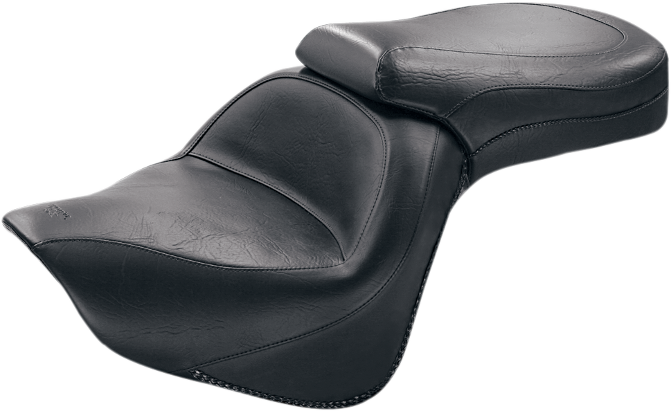 Mustang Seat - Vintage - Wide - Touring - Without Driver Backrest - One-Piece - Smooth - Black - VN900
