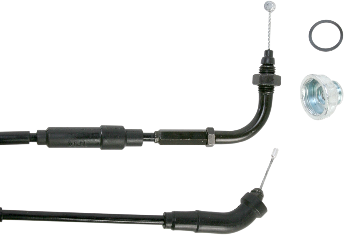 Motion Pro Black Vinyl Throttle Cable - Pull - +3" - '86-'25 Honda 50