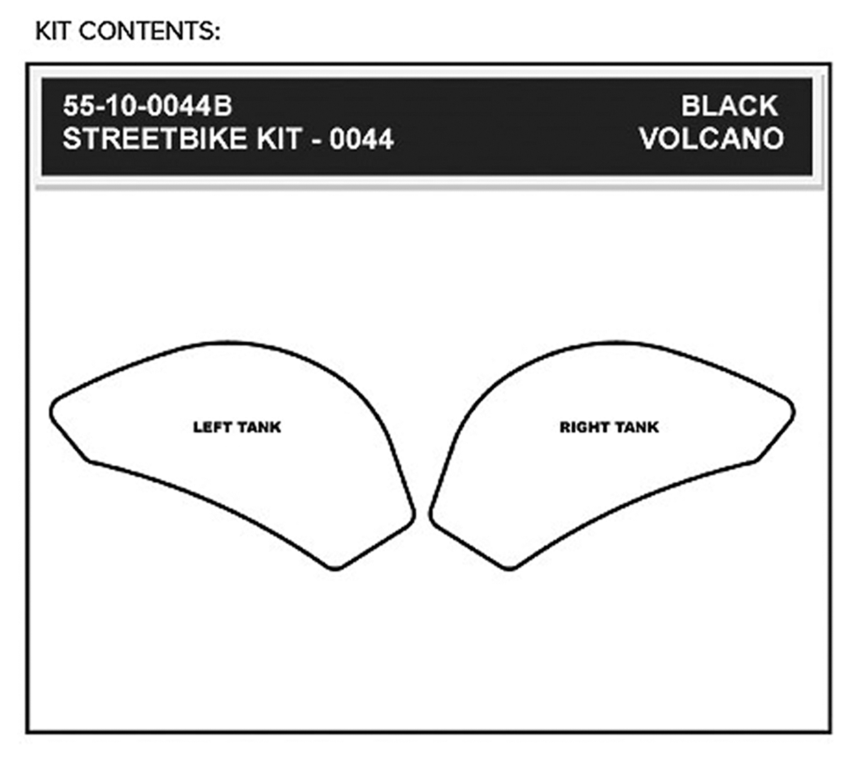 StompGrip Tank Grips - Volcano - Black - Kawasaki - Ninja '12-'16
