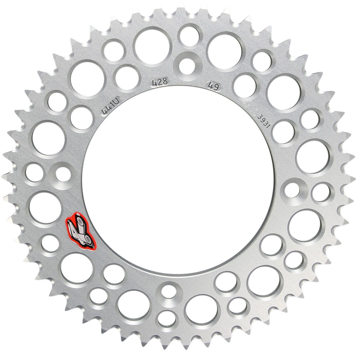 Renthal Rear Sprocket - Aluminum - 49 Tooth - Silver - Gas Gas/Husqvarna/KTM