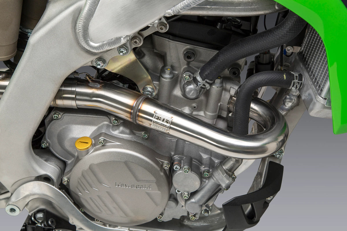 Yoshimura KX250/X 21-24 RS-12 Stainless Full Exhaust, W/ Aluminum Muffler