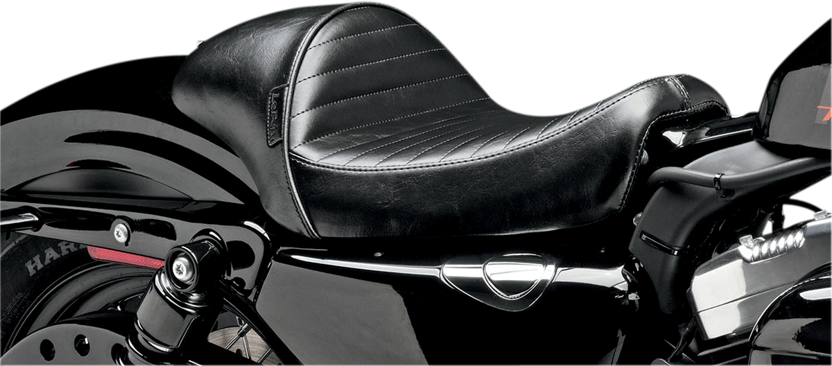 Le Pera Stubs Cafe Seat - Pleated - Black - XL '04-'23