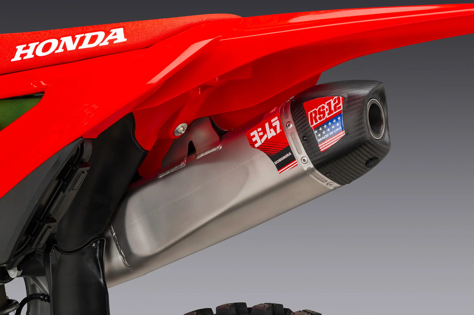 Yoshimura CRF250R/RX 25-26 RS-12 Stainless Full Exhaust, W/ Stainless Muffler