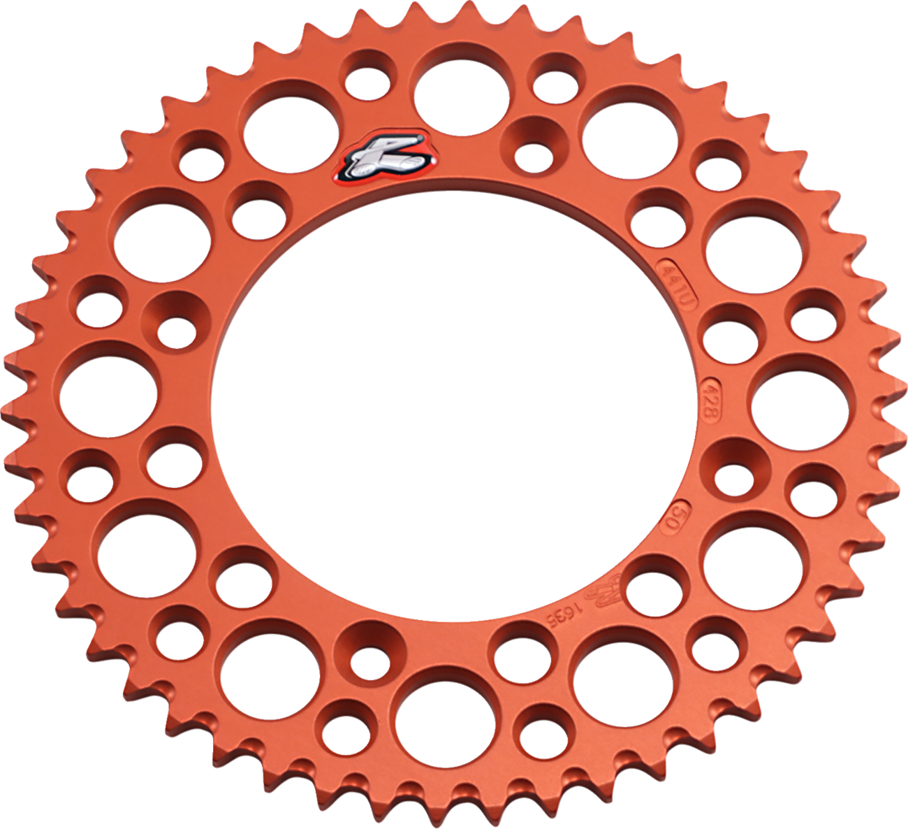 Renthal Rear Sprocket - Aluminum - 50 Tooth - Orange - Gas Gas/Husqvarna/KTM