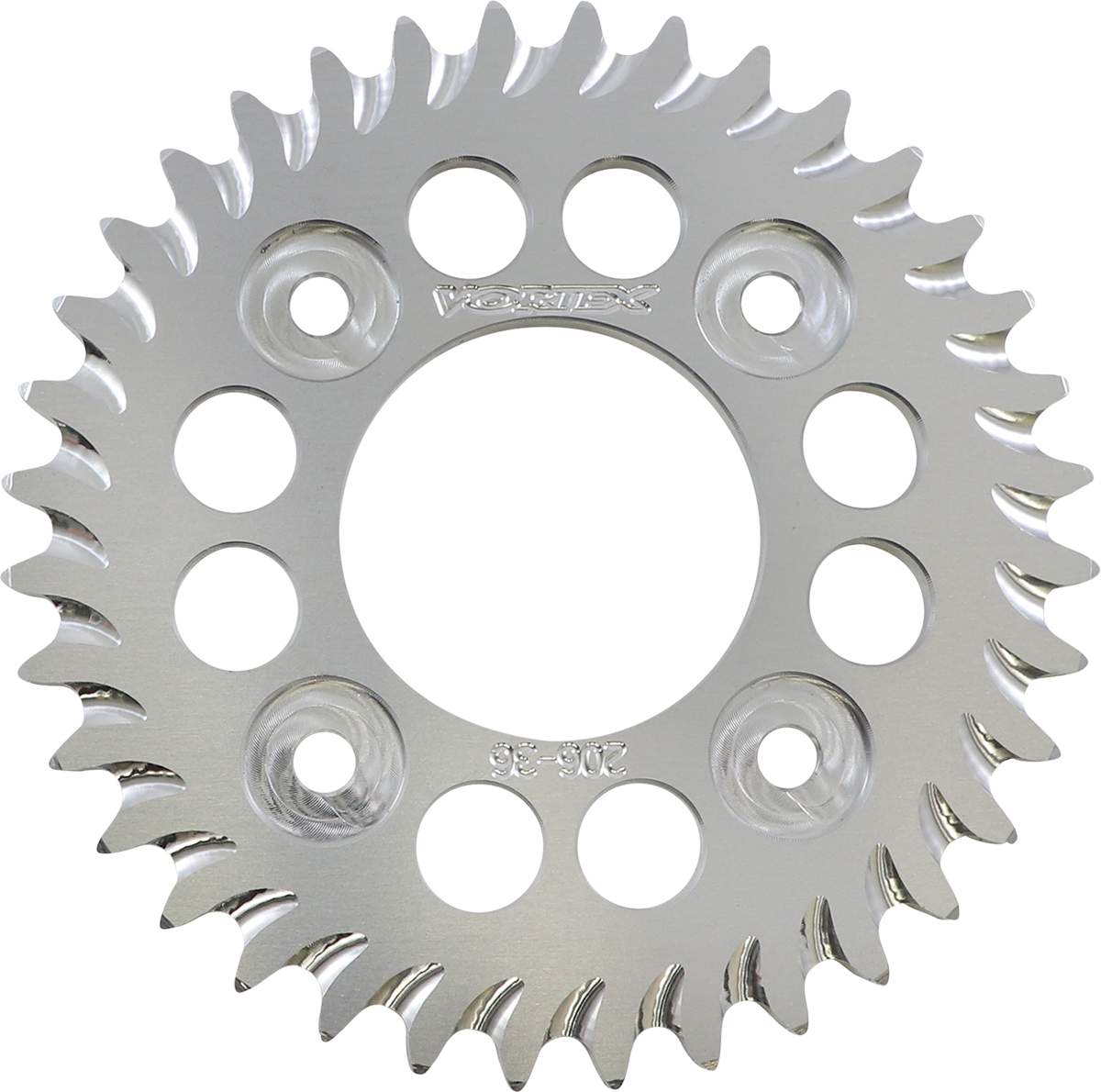 Vortex Aluminum Sprocket - Silver - Rear - 36 Tooth