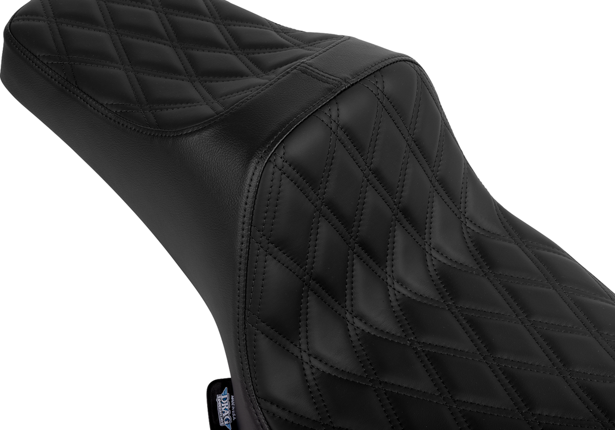 Drag Specialties Seats Predator III 2-Up Seat - Vinyl/Solar Leather - Double Diamond - Chieftain '25/Challenger '20-'25