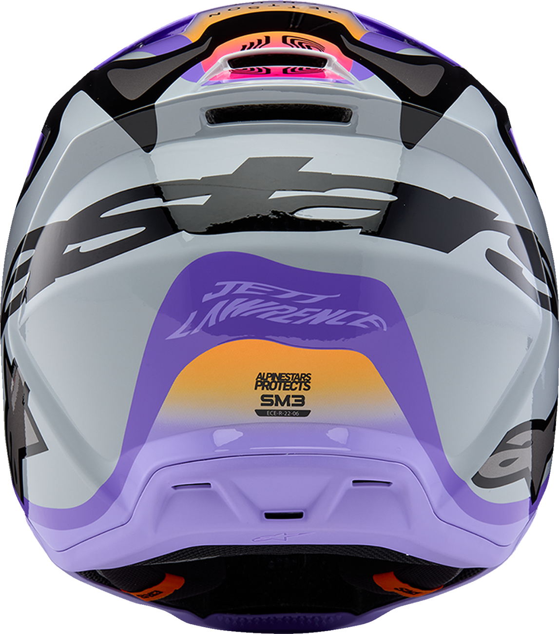 Alpinestars Youth SM3 Helmet - Jettson - Glosss Black/Gray/Purple - Medium