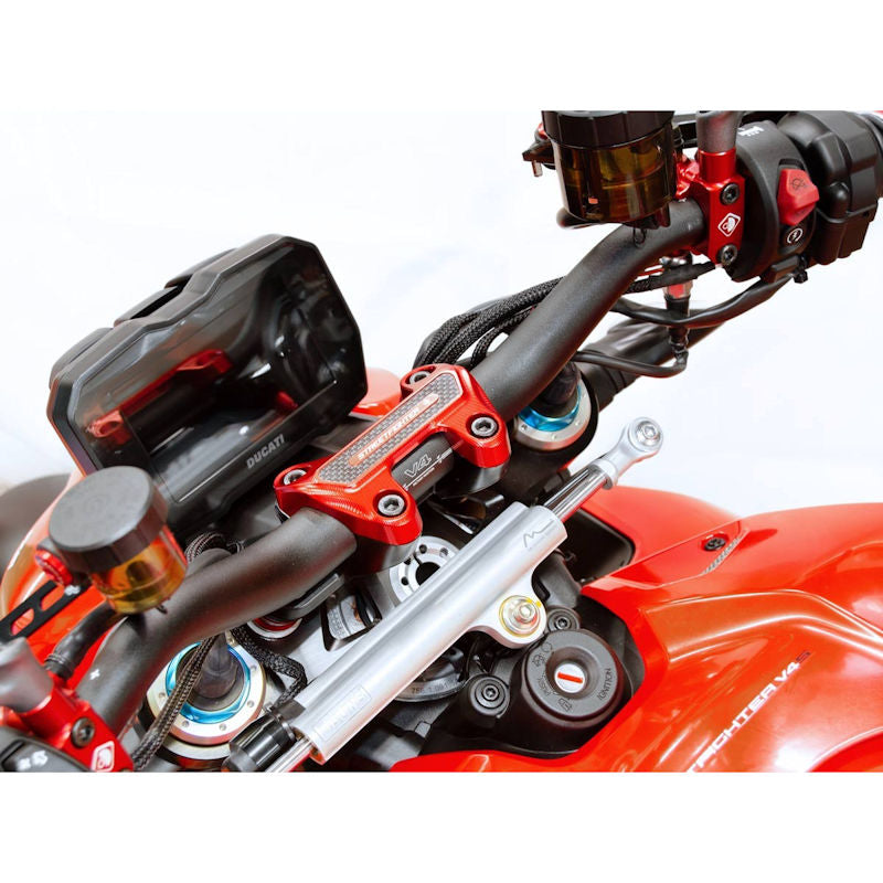 Ducabike DBK Carbon Fiber CNC 3D Handlebar Clamp Ducati Streetfighter V4 V4S