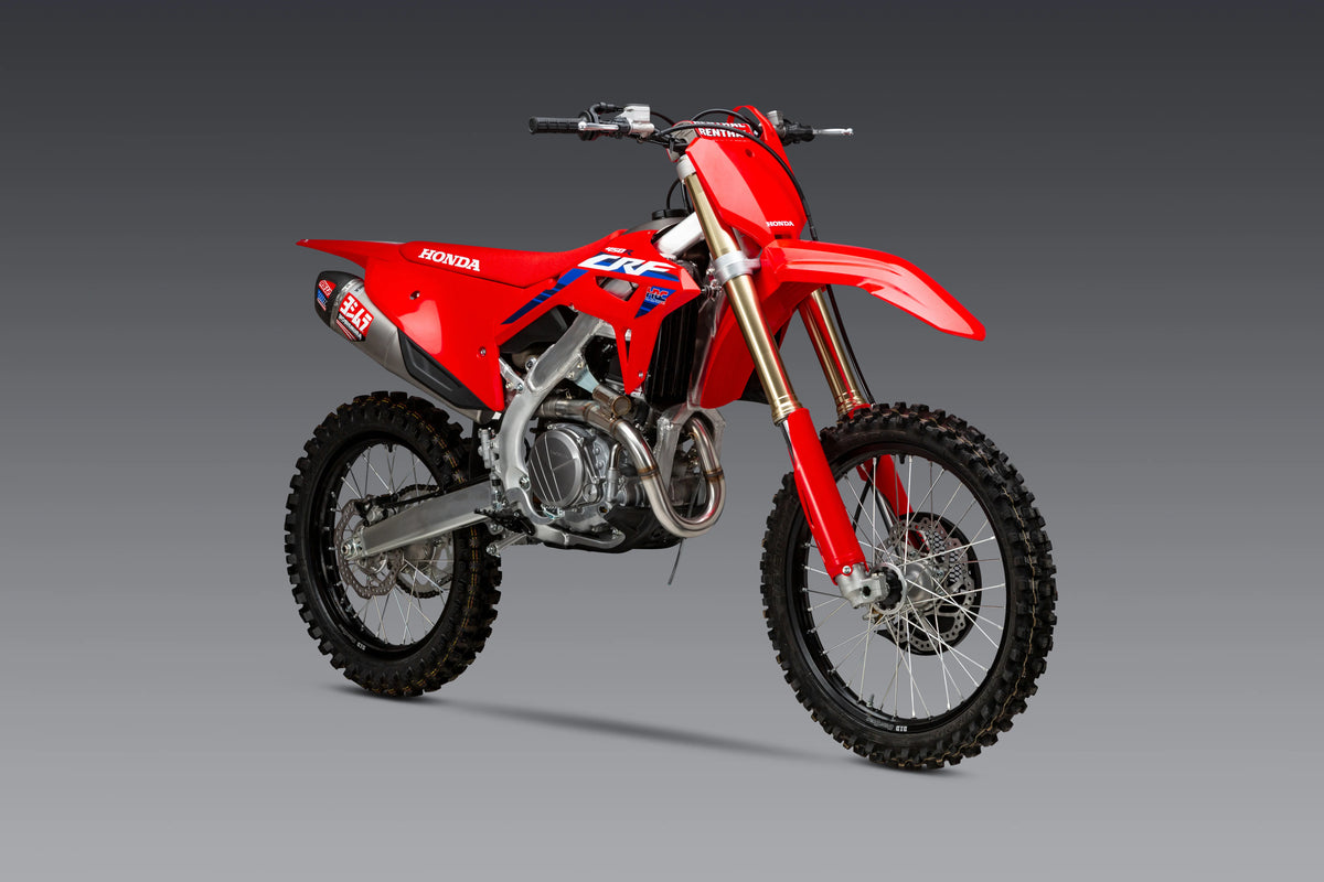 Yoshimura CRF450R/RX 2021-2024 / CRF450R-S 2023-2024 RS-12 Stainless Full Exhaust, W/ Stainless Muffler