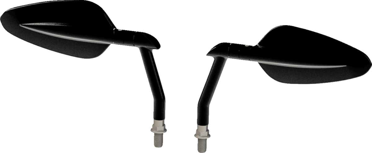 Burly Brand Mirrors - Radar - Side View - Oval - Black