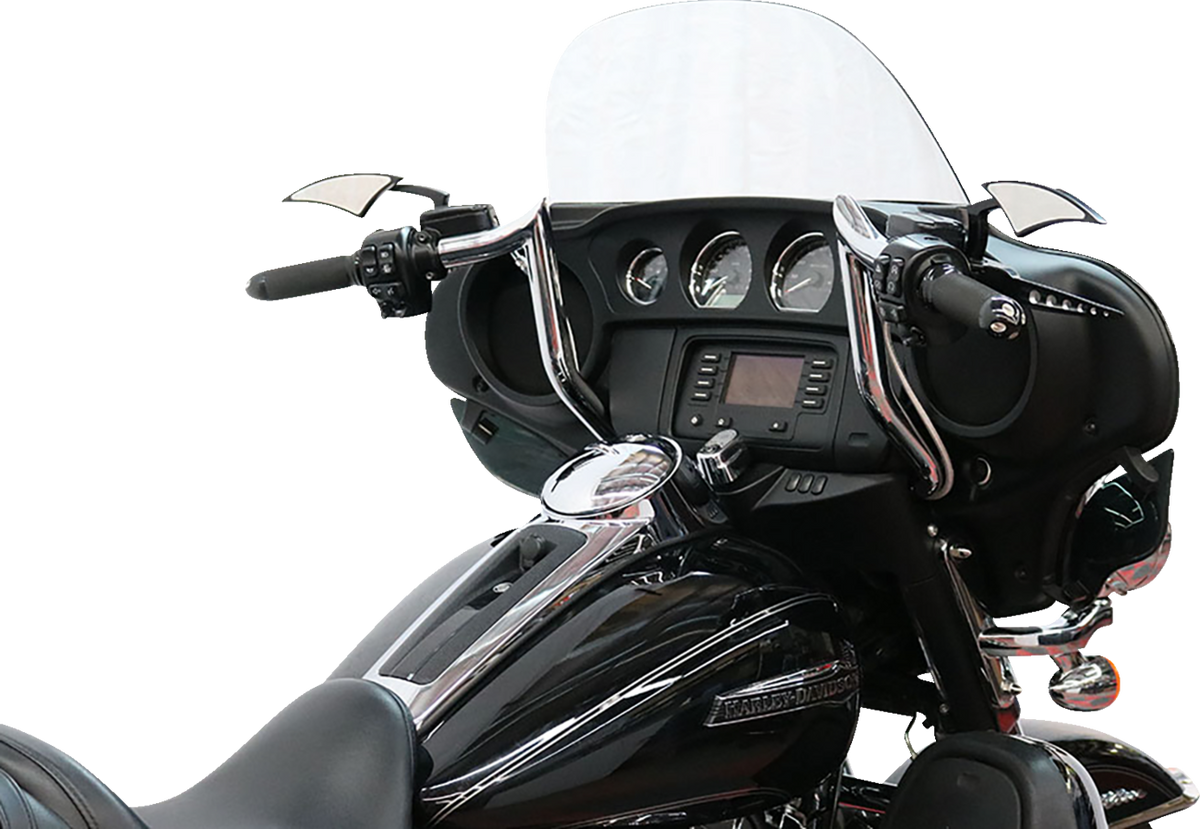Paul Yaffe Bagger Nation Pre-Wired Handlebar - Monkey Bar - 10" - Chrome